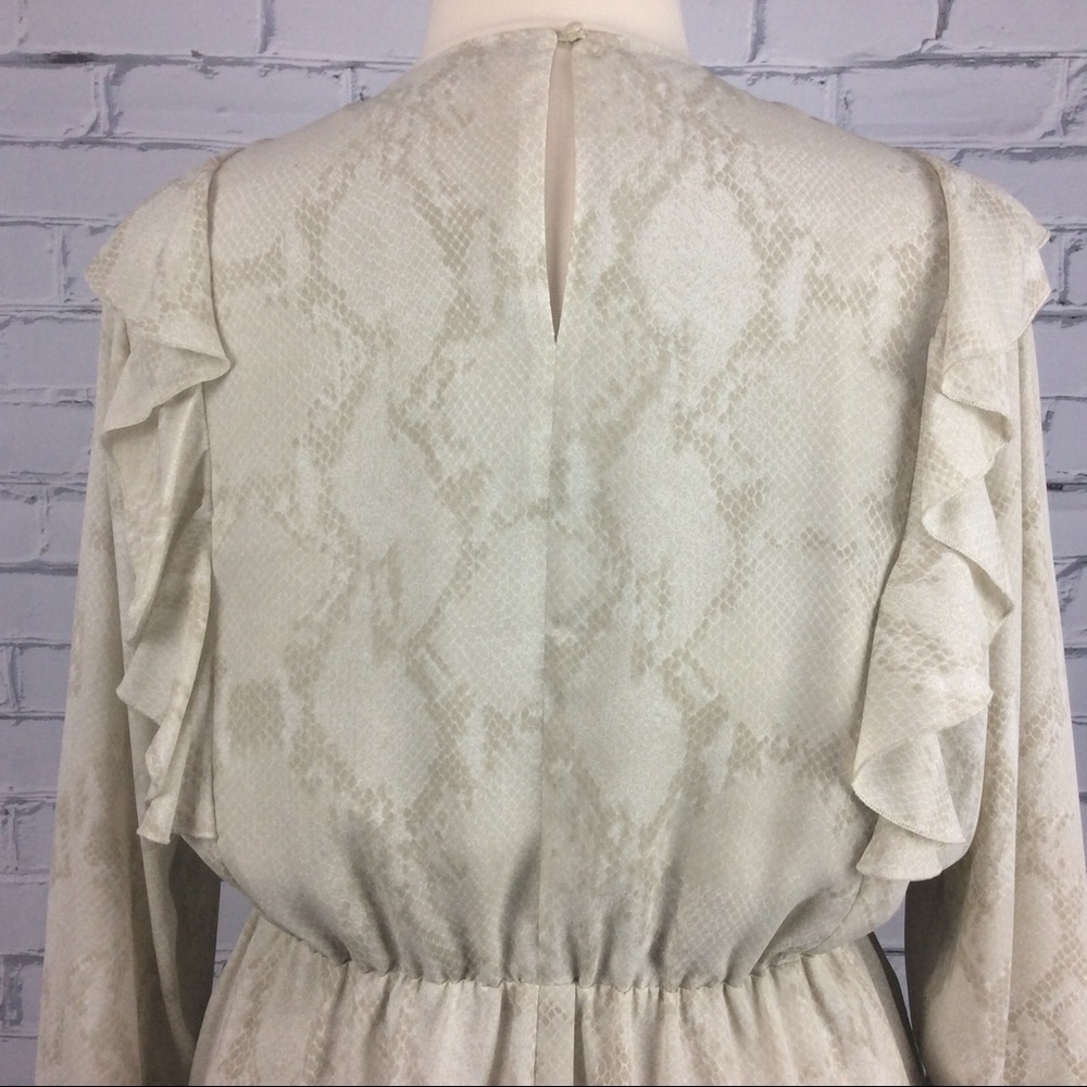 Banana Republic Ruffle Snake Print Dress, Size XL - Picture 8 of 12
